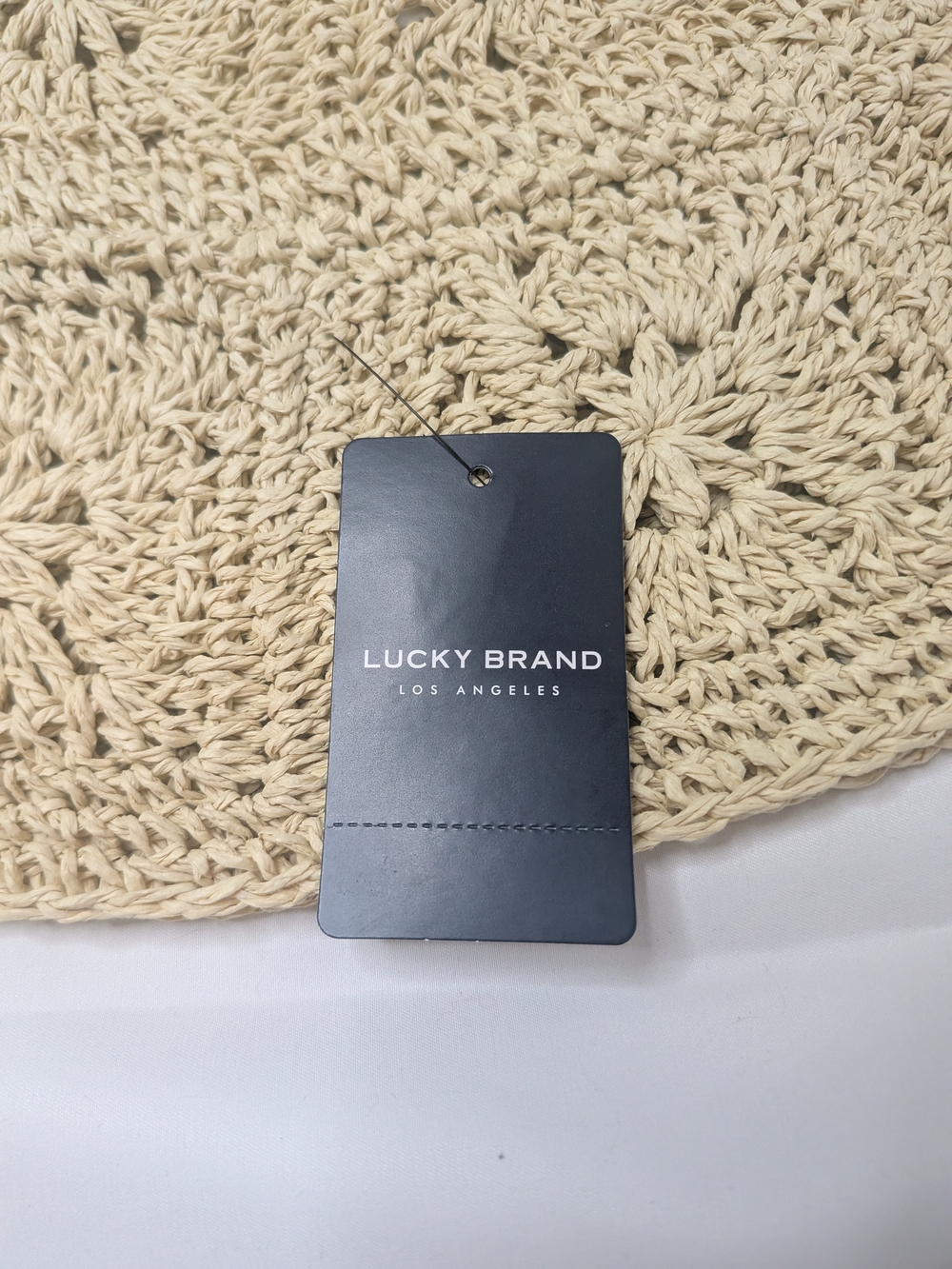 🔴5/$25 Lucky Brand Crochet Bucket Hat - Natural Cream - Picture 3 of 4